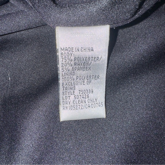 Peter Nygard Purple Black Trim 3/4 Sleeve Dress with Button Front Accent 14 - Picture 12 of 12